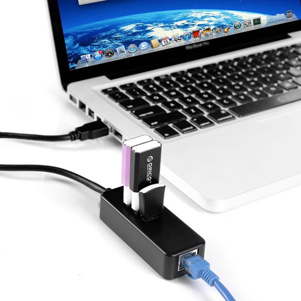 

3 Ports USB3.0 Hub 100/1000 Mbps RJ45 Gigabit Ethernet Network Adapter